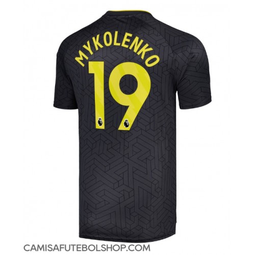 Camisa de time de futebol Everton Vitaliy Mykolenko #19 Replicas 2º Equipamento 2024-25 Manga Curta